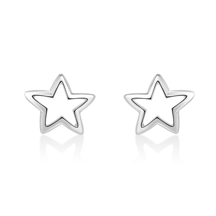 Narcisa Star, large star statement stud earrings.