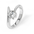 Jade - contemporary platinum engagement ring with 0.50 ct brilliant cut diamond