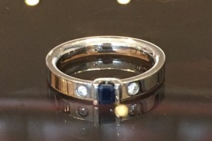 handmade sapphire and diamond remodel by charmian beaton design