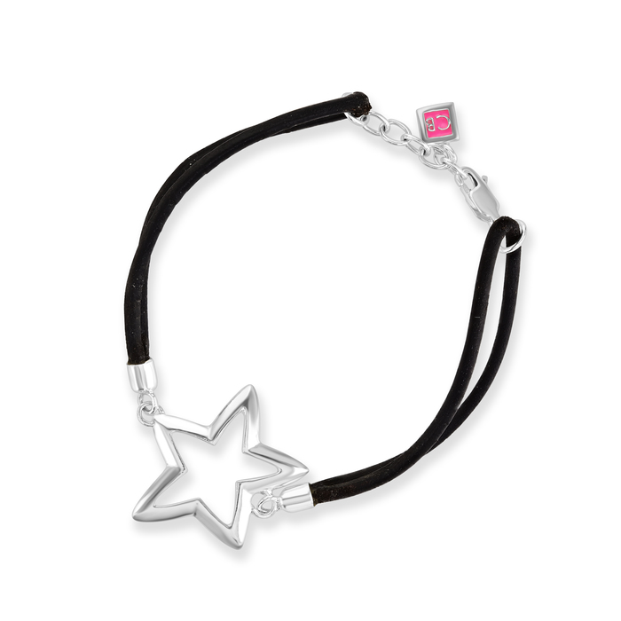 Narcisa Star - leather large star friendship bracelet.