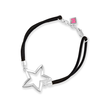 Narcisa Star - leather large star friendship bracelet