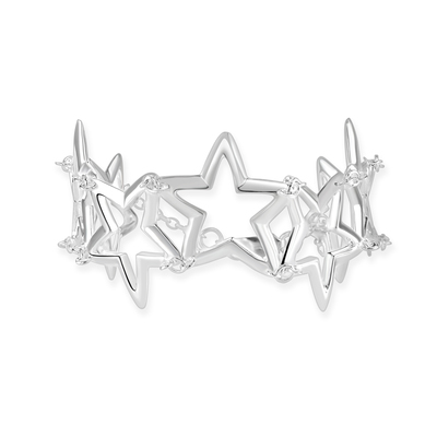 Narcisa Star - statement, large star silver bracelet