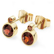 Tiggy stud earrings in 18ct gold and Garnet