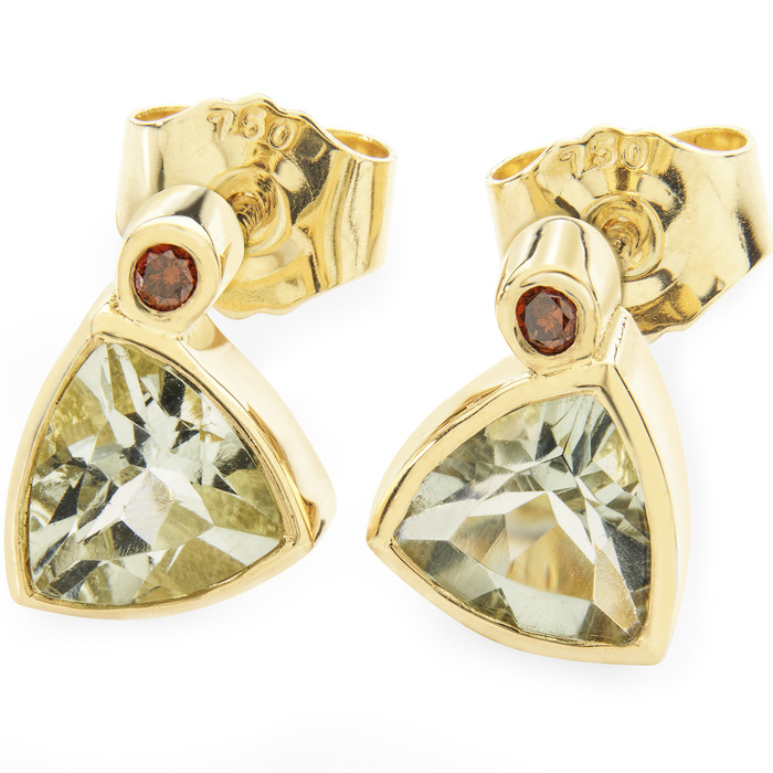 Ivy studs in 18ct yellow gold
