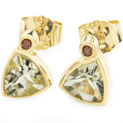 Ivy studs in 18ct gold