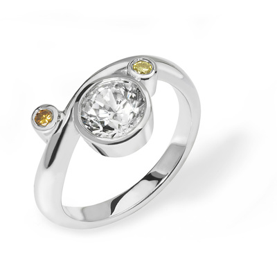 Eva - Platinum & diamond engagement ring