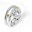 Eva - Platinum & diamond engagement ring