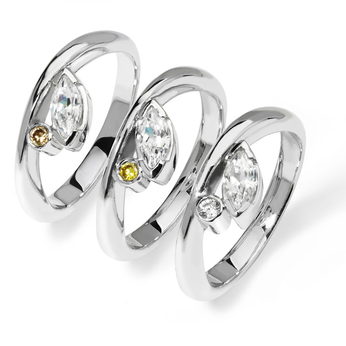 Chloe contemporary platinum & diamond engagement ring