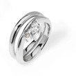 Chloe platinum engagement ring with marquise white diamond